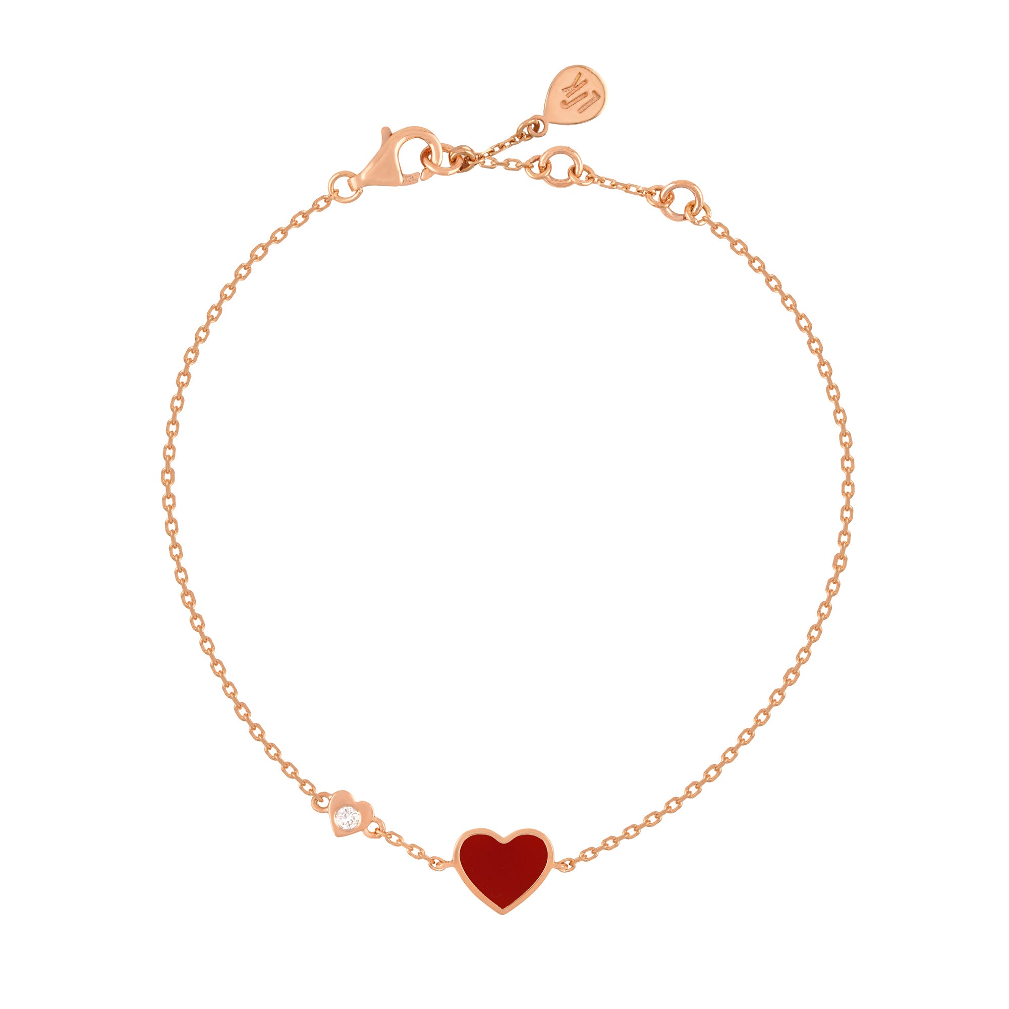 Heart Carnelian Bracelet